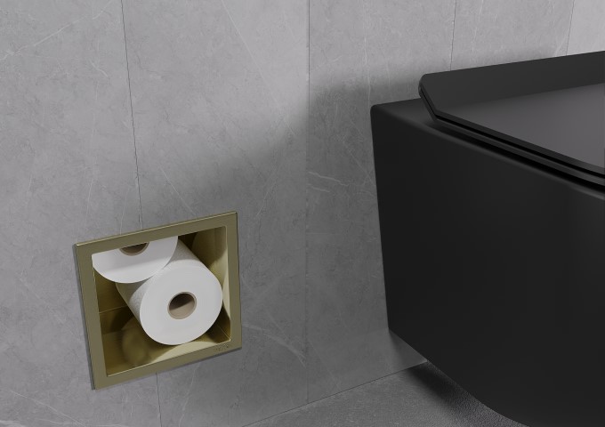 Goldene Toilettenpapierhalter