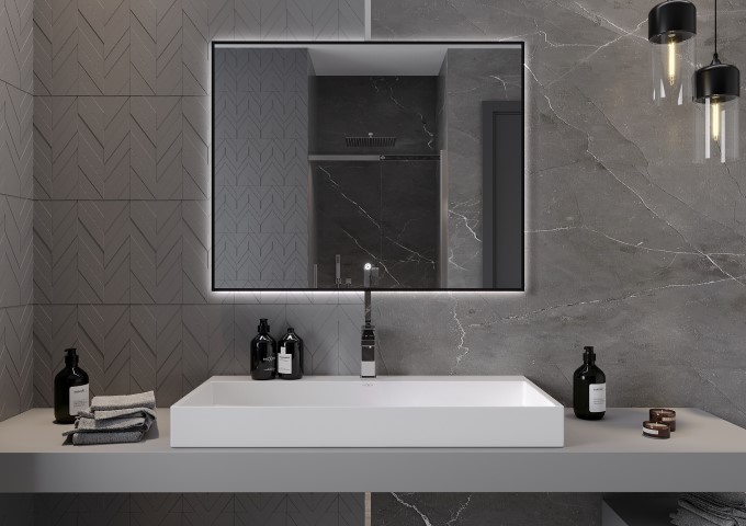 Moderne LED-Badezimmerspiegel 120x100cm