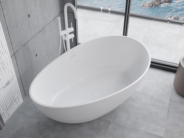 Freistehende Konglomerat-Badewanne