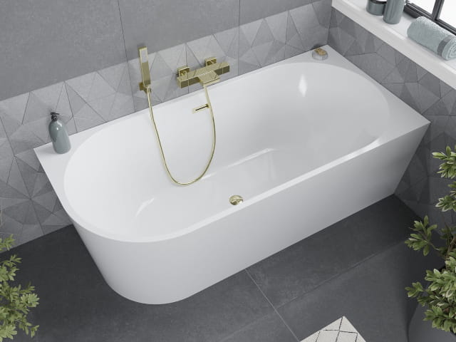 Freistehende Eckbadewanne ab 170 cm Länge