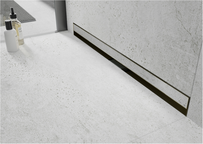 Wand-Linienablauf mit Einlegbarer Fliese