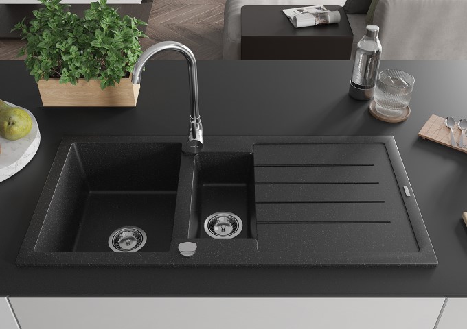 Küchenarmaturen Chrom mit ausziehbarem Auslauf