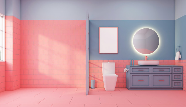 Bunte Badezimmer