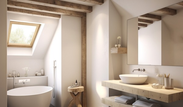 Badezimmer im Dachgeschoss – wie gestaltet man einen Raum mit Dachschräge?