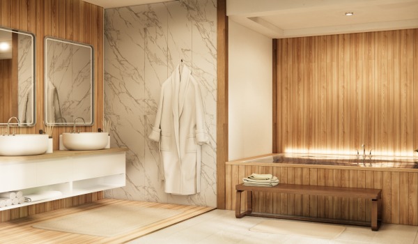 Marmor und Holz im Badezimmer – Womit Marmor in einer modernen Gestaltung kombinieren?