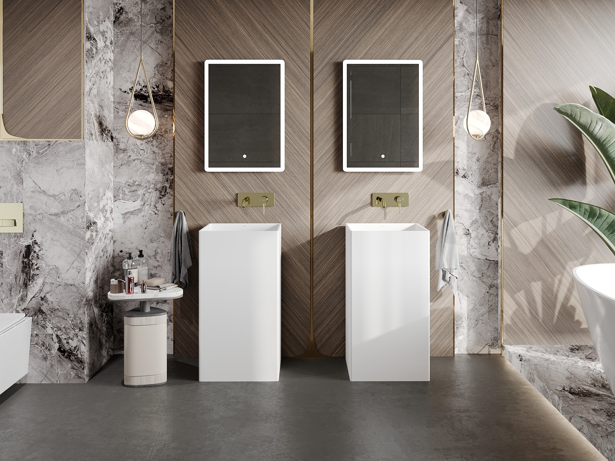 Orientalisches Badezimmer mit Holz