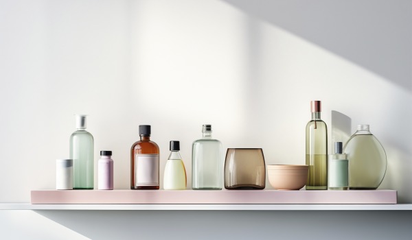 Organisation von Kosmetika im Badezimmer